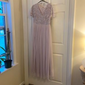 Lavender Floor Length Chiffon Bridesmaid Dress